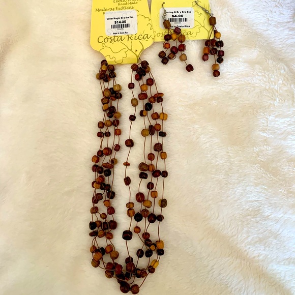 Costa Rican Handmade Necklace & Earrings - Picture 3 of 3